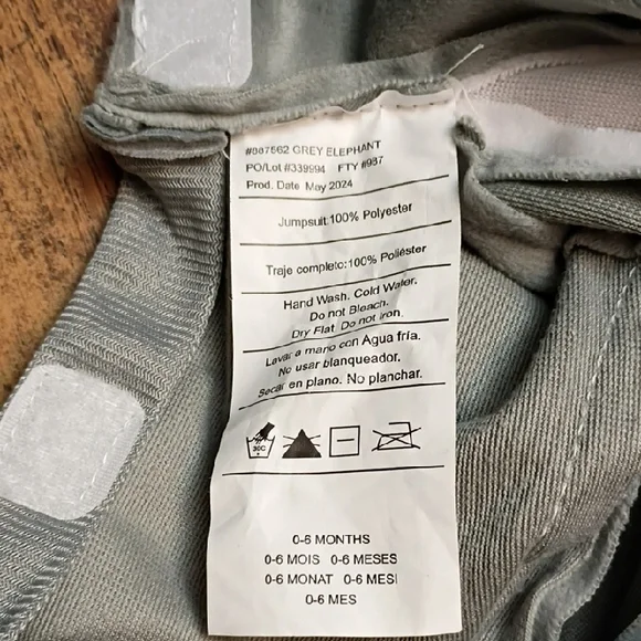 ๐ Gray Elephant Costume with Pink Ears Size 0-6 Months - Picture 9 of 12